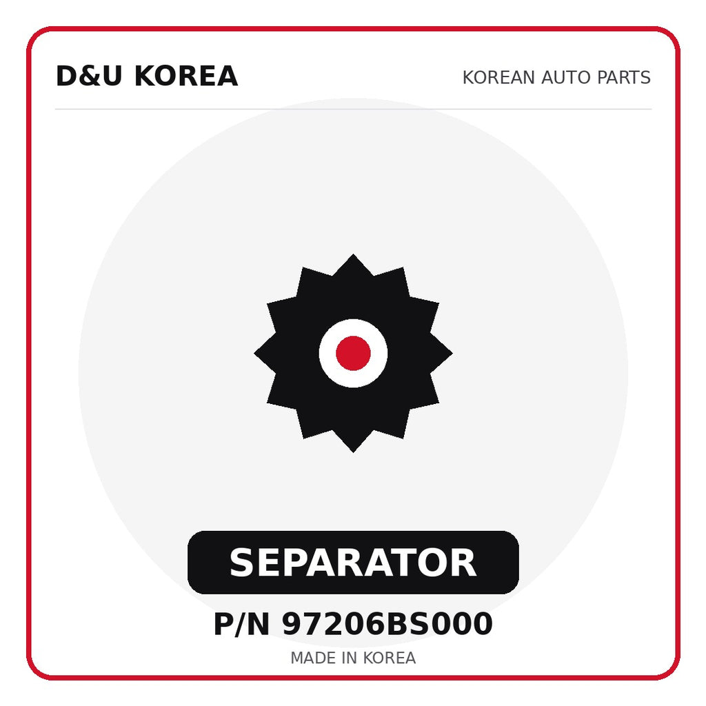 Genuine Mobis SEPARATOR 97206BS000 - Korean auto parts from D&U Korea
