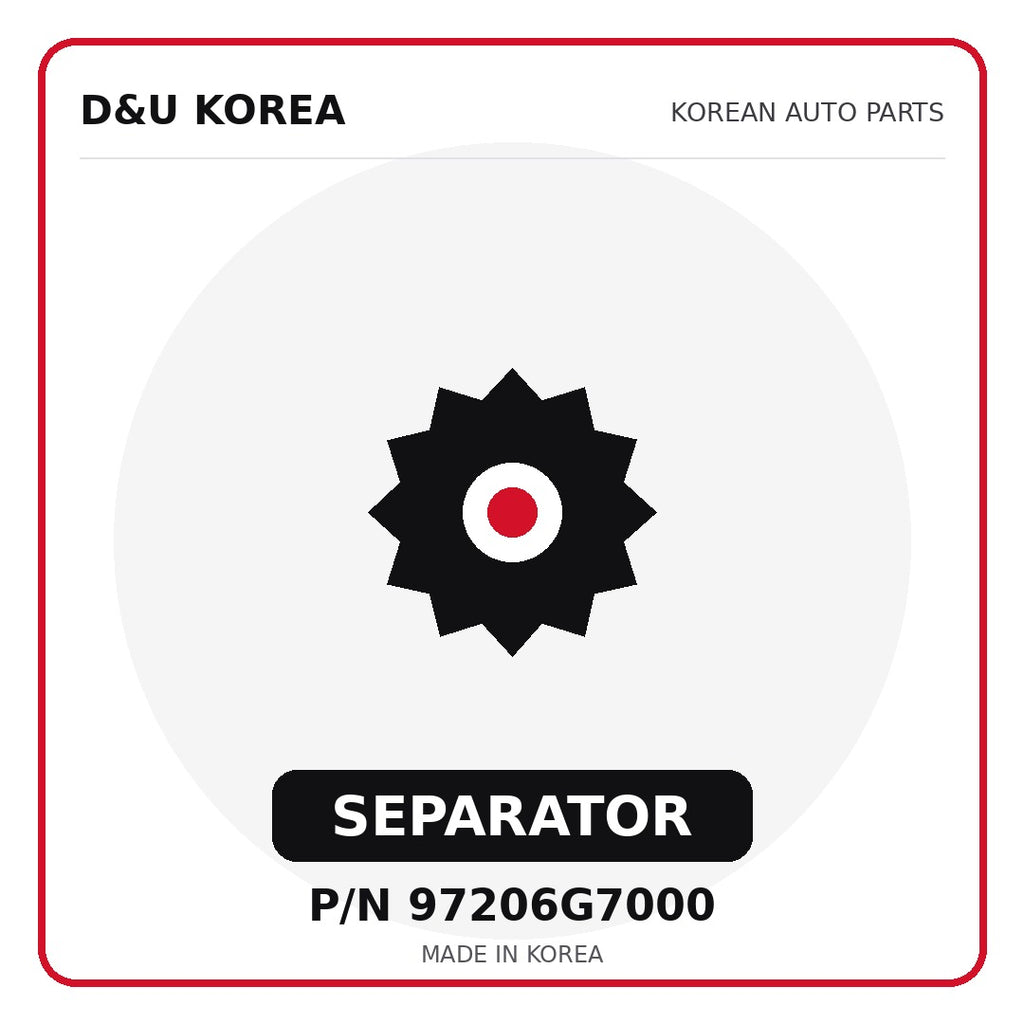 Genuine Mobis SEPARATOR 97206G7000 - Korean auto parts from D&U Korea