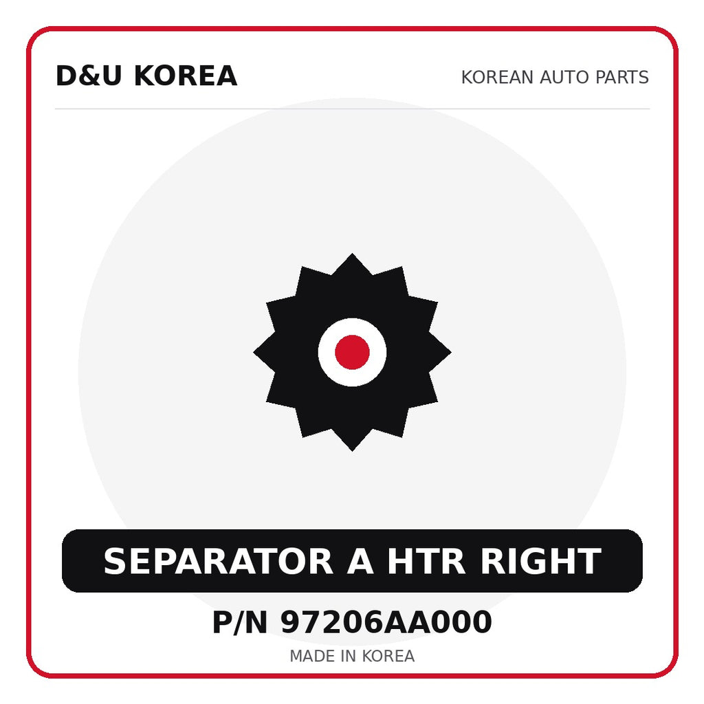 Genuine Mobis SEPARATOR A HTR RIGHT 97206AA000 - Korean auto parts from D&U Korea