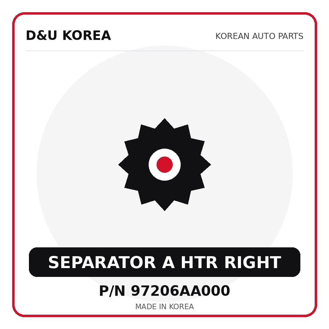 Genuine Mobis SEPARATOR A HTR RIGHT 97206AA000 - Korean auto parts from D&U Korea