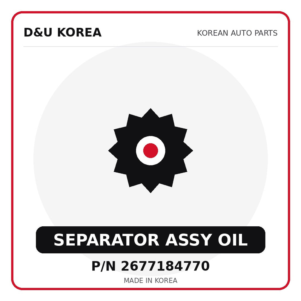 Genuine Mobis SEPARATOR ASSY OIL 2677184770 - Korean auto parts from D&U Korea