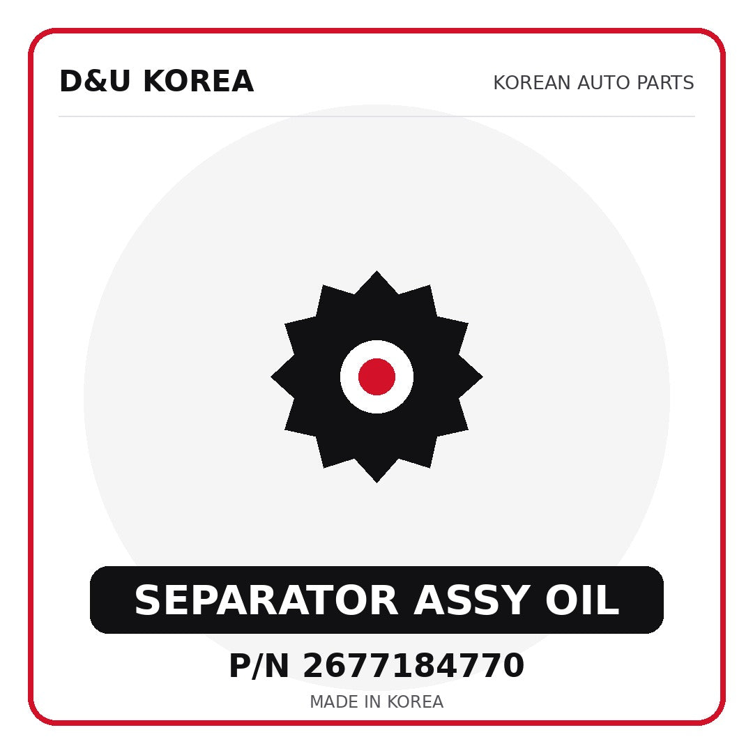 Genuine Mobis SEPARATOR ASSY OIL 2677184770 - Korean auto parts from D&U Korea