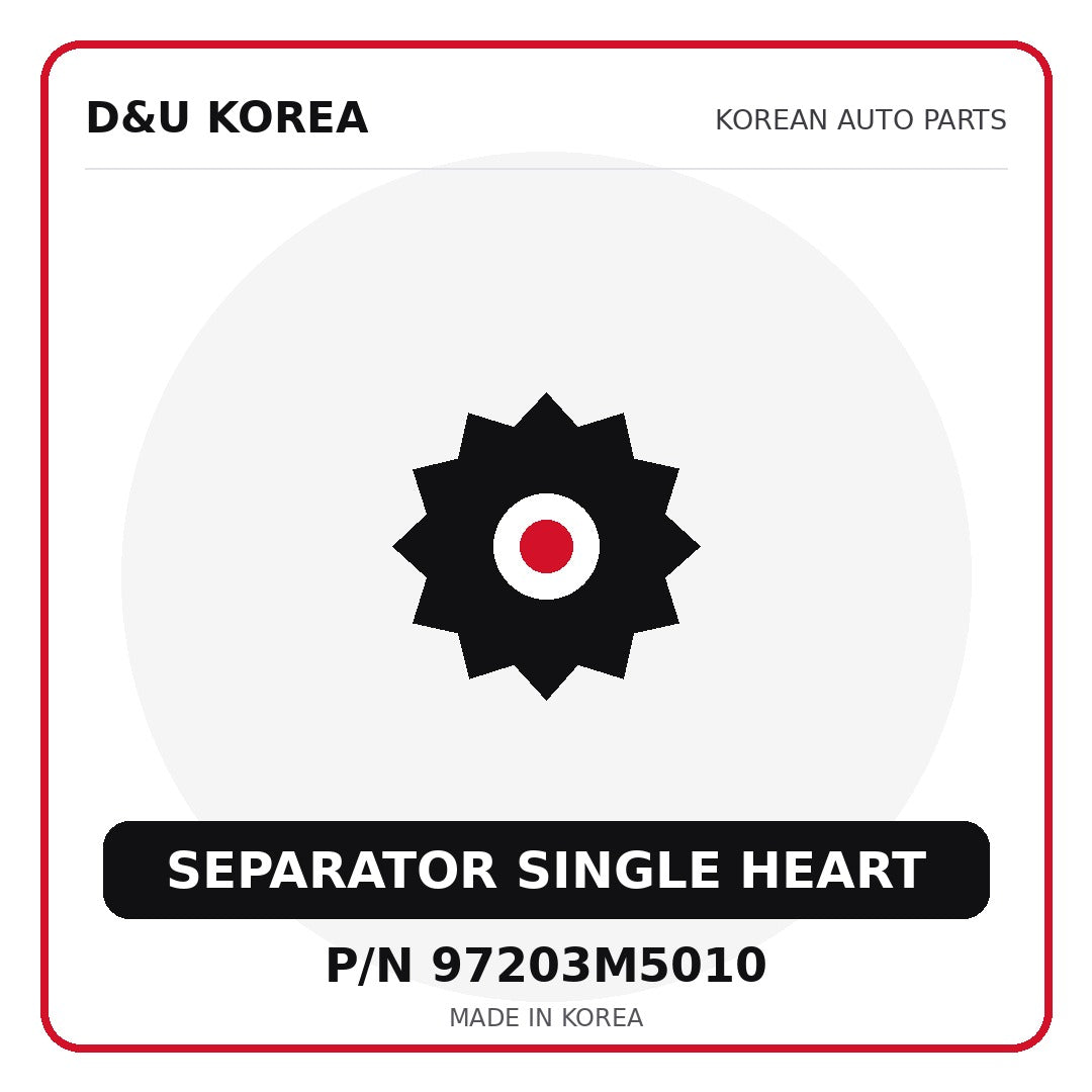 Genuine Mobis SEPARATOR SINGLE HEART 97203M5010 for Korean vehicles | D&U Korea