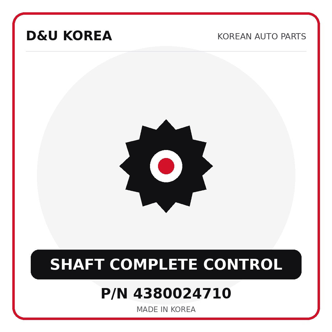 Genuine Mobis SHAFT COMPLETE CONTROL 4380024710 - Korean auto parts from D&U Korea