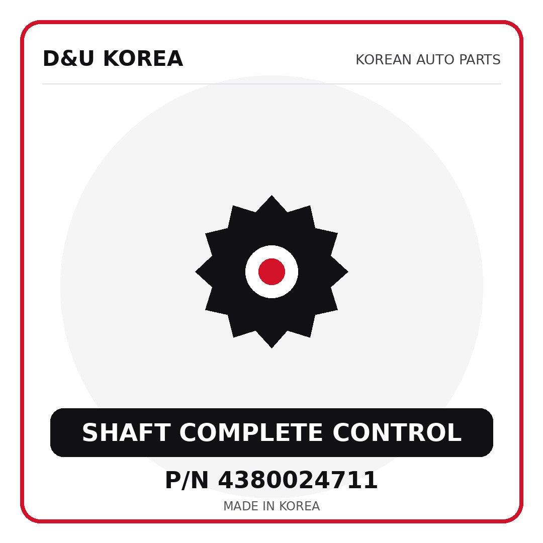 Genuine Mobis SHAFT COMPLETE CONTROL 4380024711 - Korean auto parts from D&U Korea