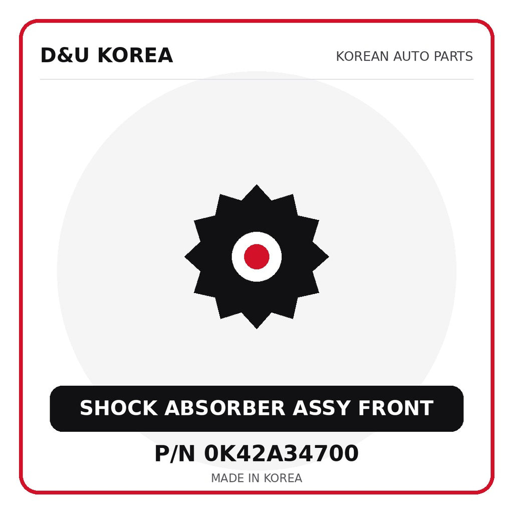 Genuine Mobis SHOCK ABSORBER ASSY FRONT 0K42A34700 - Korean auto parts from D&U Korea