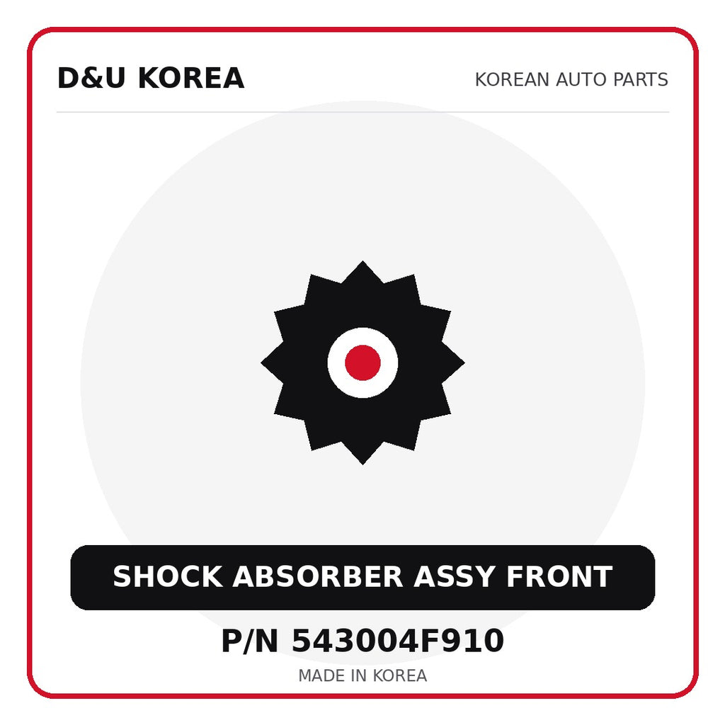 Genuine Mobis SHOCK ABSORBER ASSY FRONT 543004F910 - Korean auto parts from D&U Korea