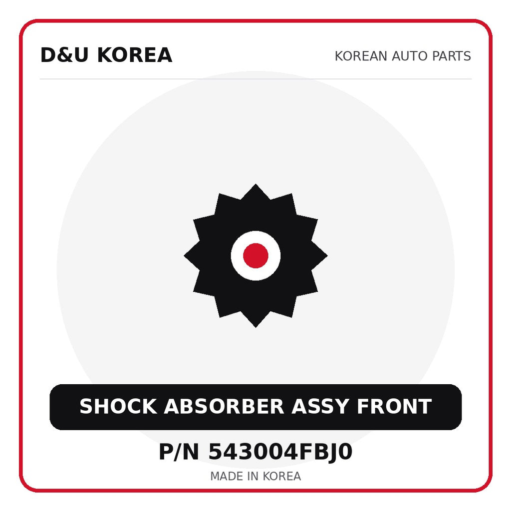 Genuine Mobis SHOCK ABSORBER ASSY FRONT 543004FBJ0 - Korean auto parts from D&U Korea