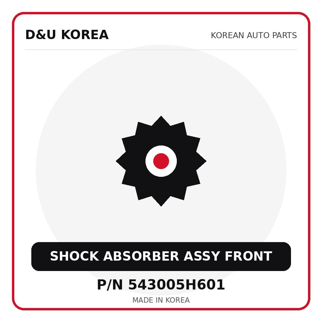 Genuine Mobis SHOCK ABSORBER ASSY FRONT 543005H601 for Korean vehicles | D&U Korea