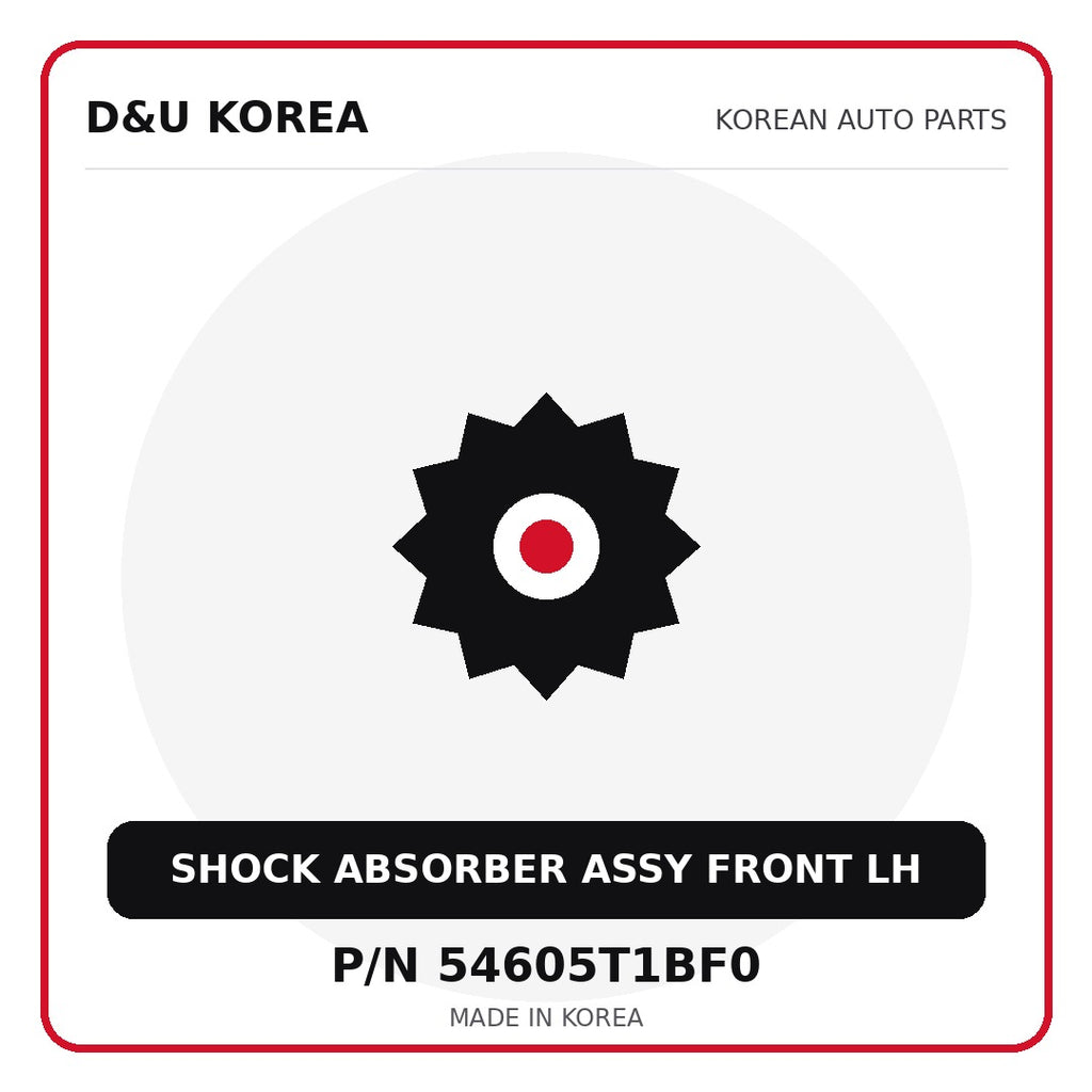 Genuine Mobis SHOCK ABSORBER ASSY FRONT LH 54605T1BF0 - Korean auto parts from D&U Korea