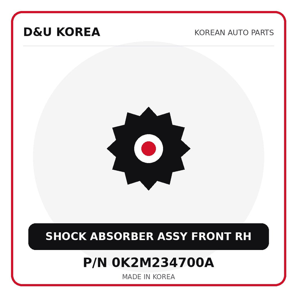 Genuine Mobis SHOCK ABSORBER ASSY FRONT RH 0K2M234700A - Korean auto parts from D&U Korea