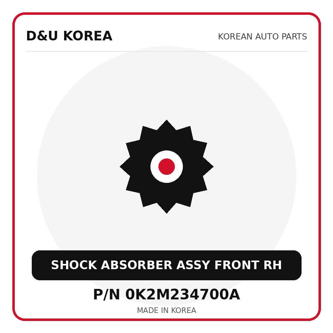 Genuine Mobis SHOCK ABSORBER ASSY FRONT RH 0K2M234700A - Korean auto parts from D&U Korea