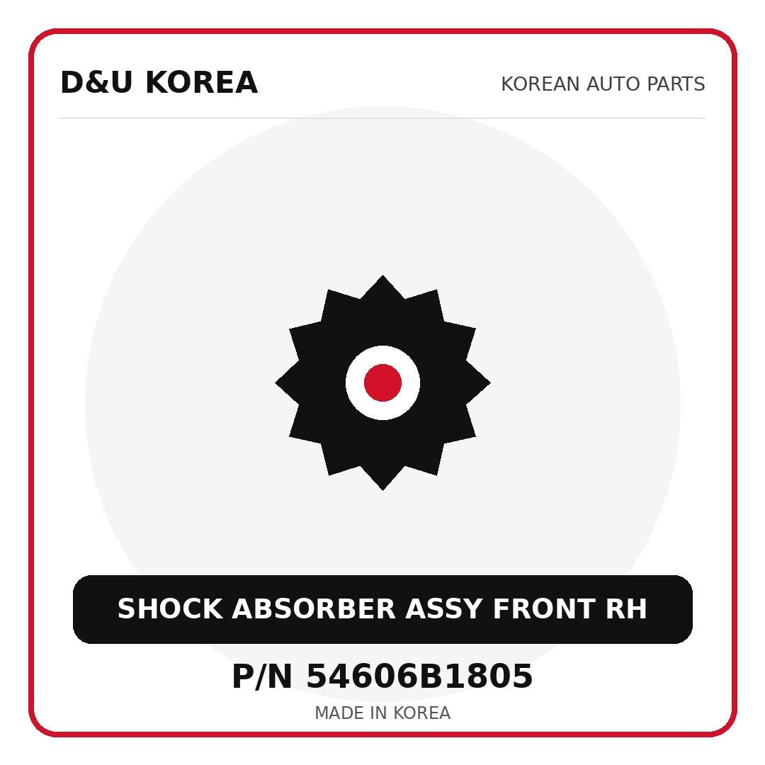 Genuine Mobis SHOCK ABSORBER ASSY FRONT RH 54606B1805 - Korean auto parts from D&U Korea
