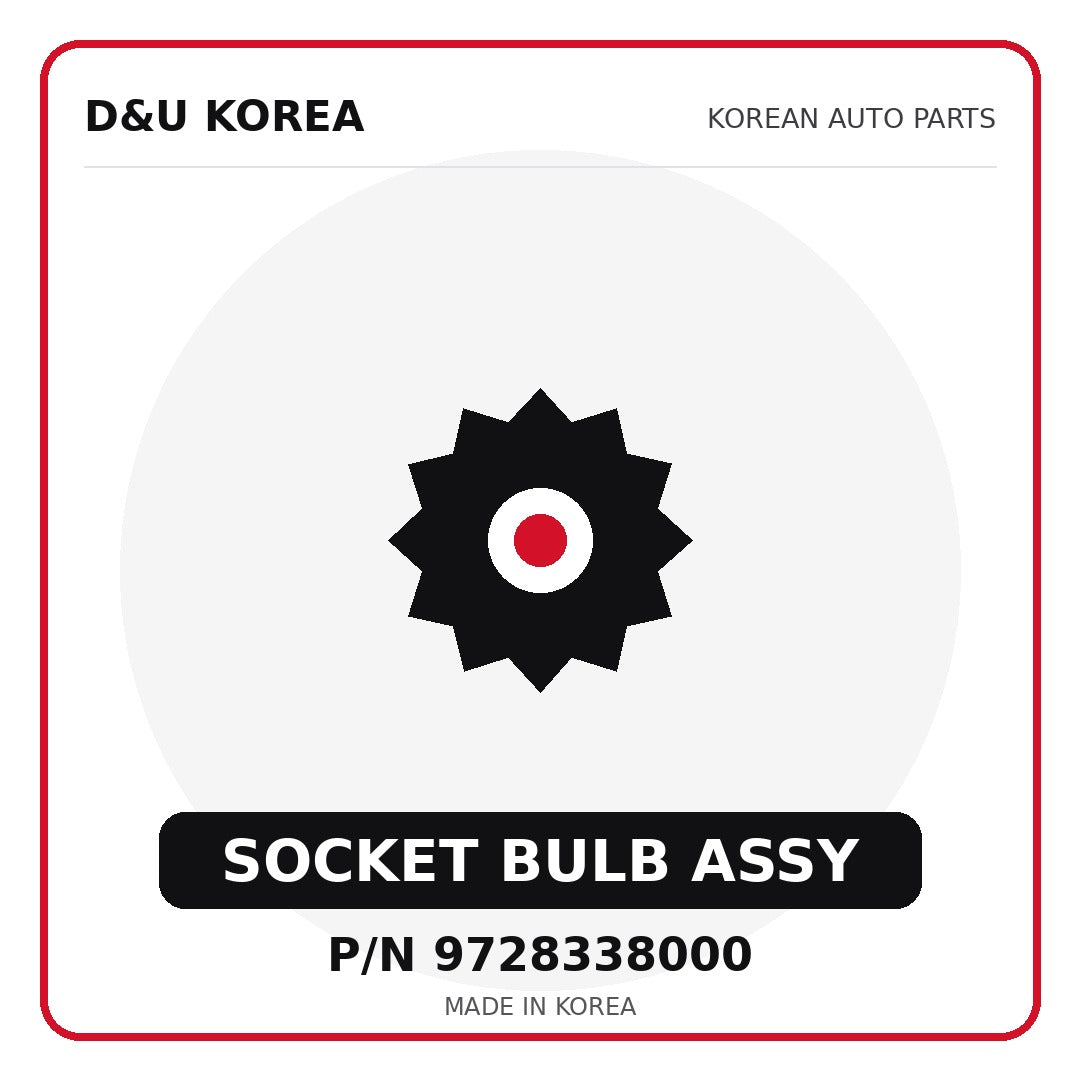 Genuine Mobis SOCKET BULB ASSY 9728338000 for Korean vehicles | D&U Korea