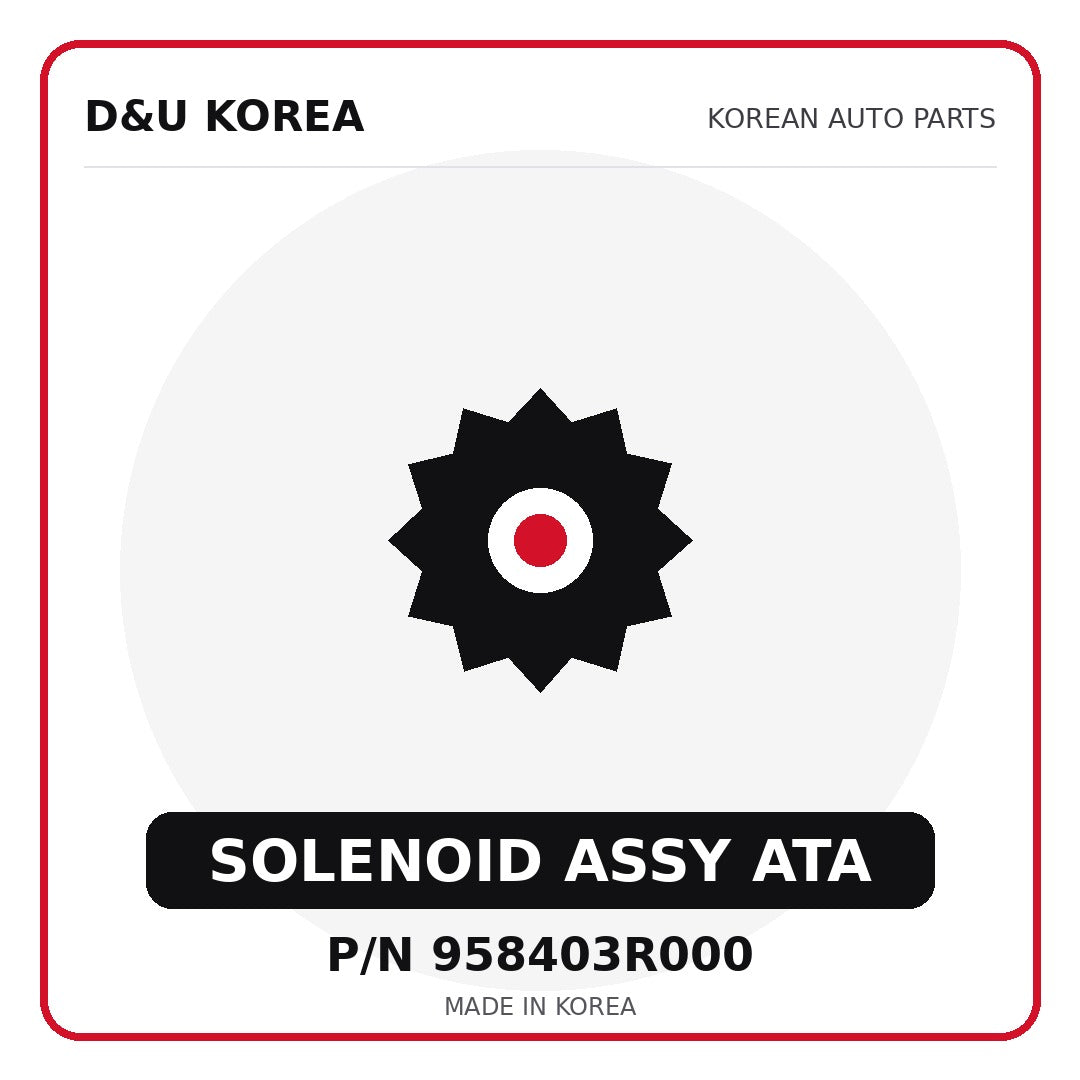 Genuine Mobis SOLENOID ASSY ATA 958403R000 - Korean auto parts from D&U Korea