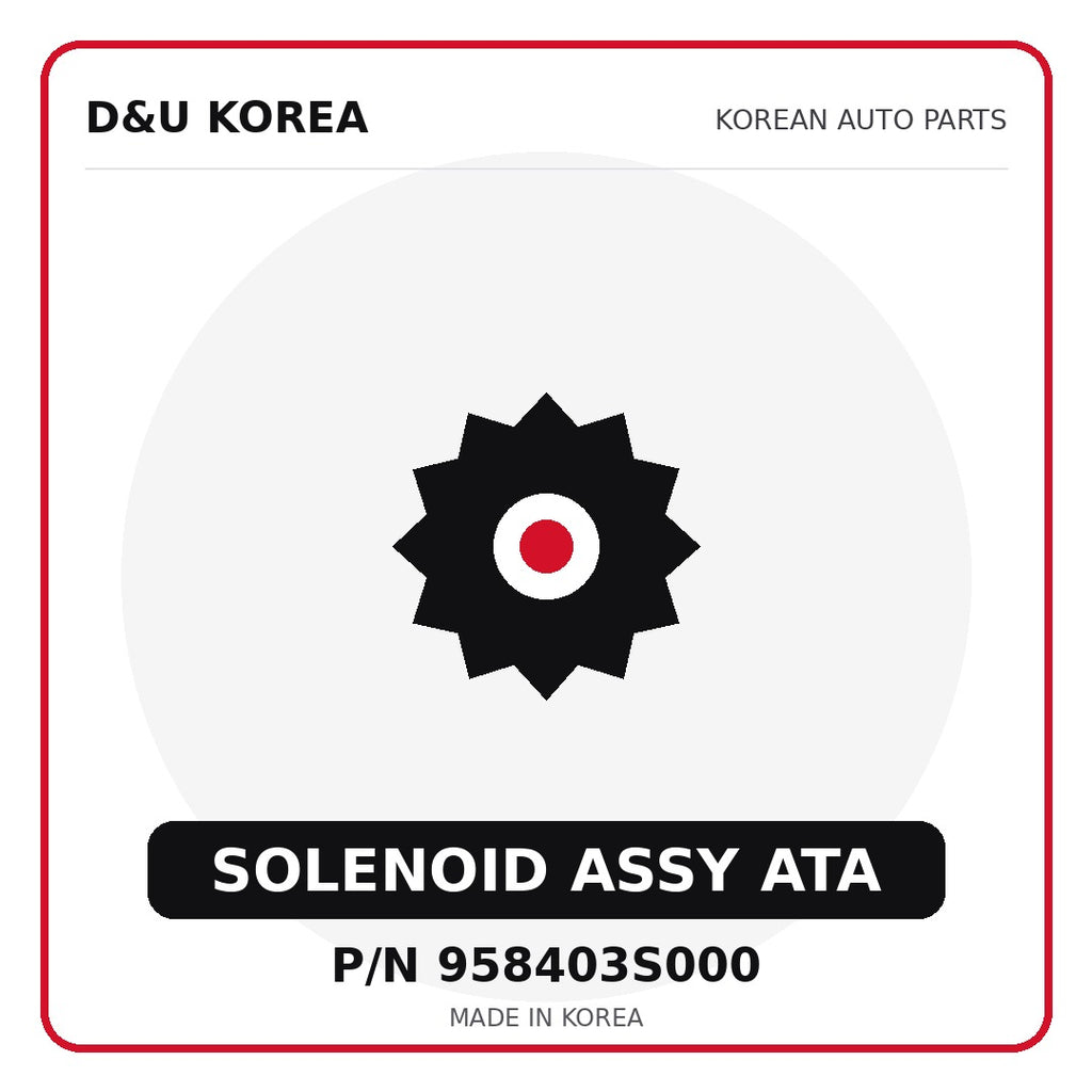 Genuine Mobis SOLENOID ASSY ATA 958403S000 - Korean auto parts from D&U Korea