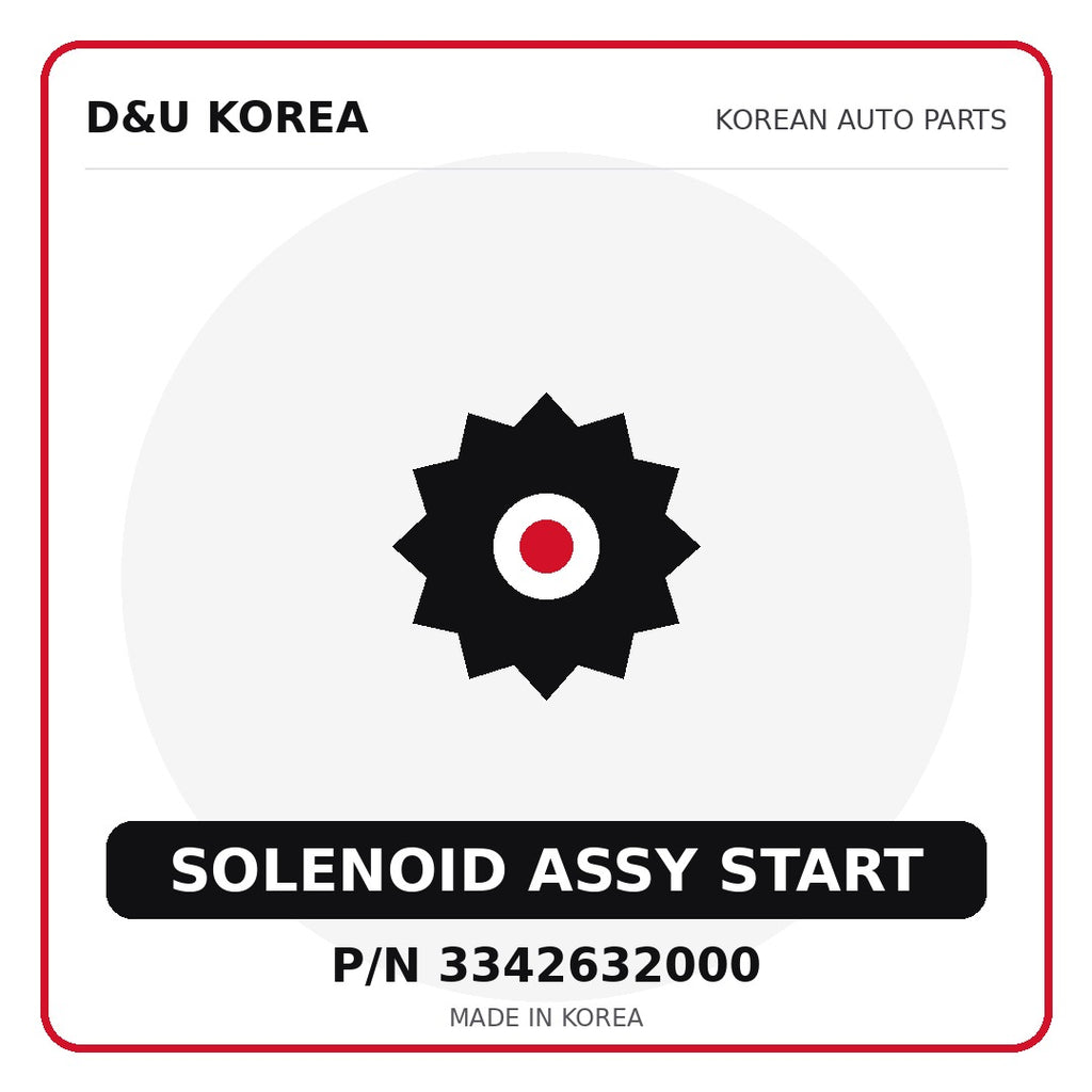 Genuine Mobis SOLENOID ASSY START 3342632000 - Korean auto parts from D&U Korea