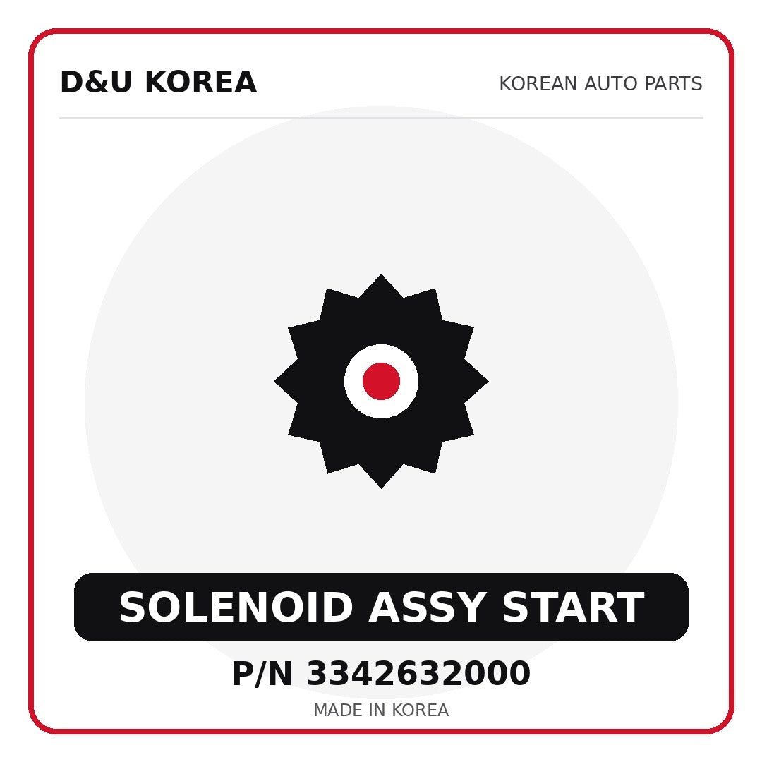 Genuine Mobis SOLENOID ASSY START 3342632000 - Korean auto parts from D&U Korea