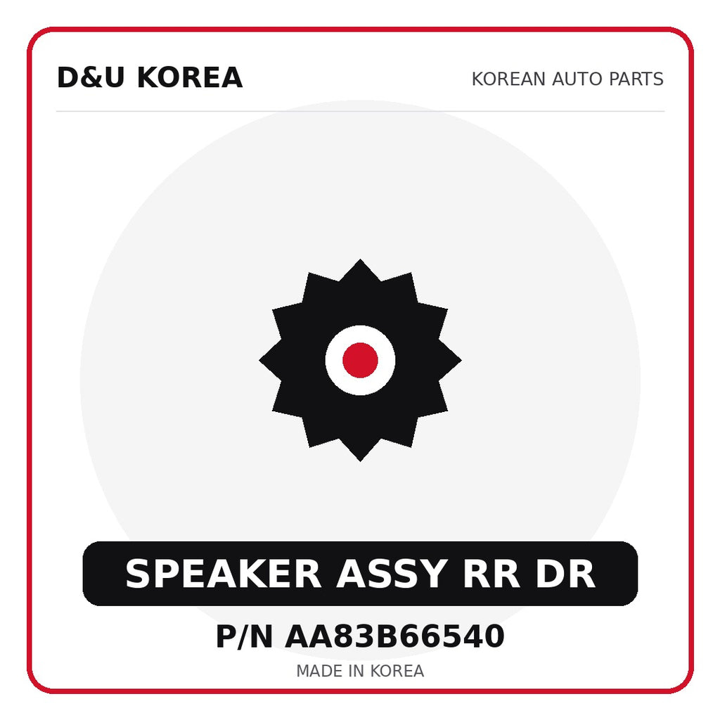 Genuine Mobis SPEAKER ASSY RR DR AA83B66540 for Korean vehicles | D&U Korea
