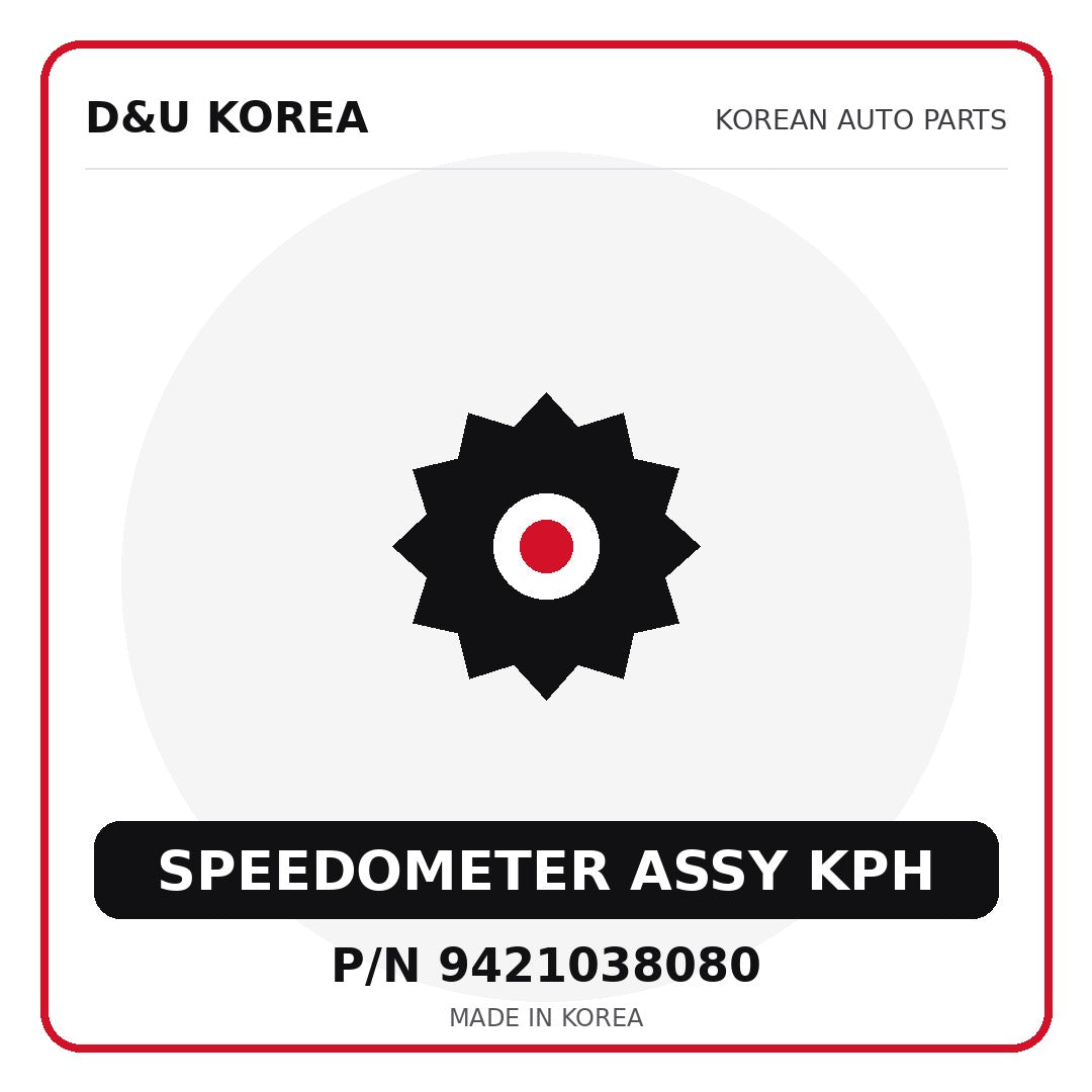 Genuine Mobis SPEEDOMETER ASSY KPH 9421038080 for Korean vehicles | D&U Korea