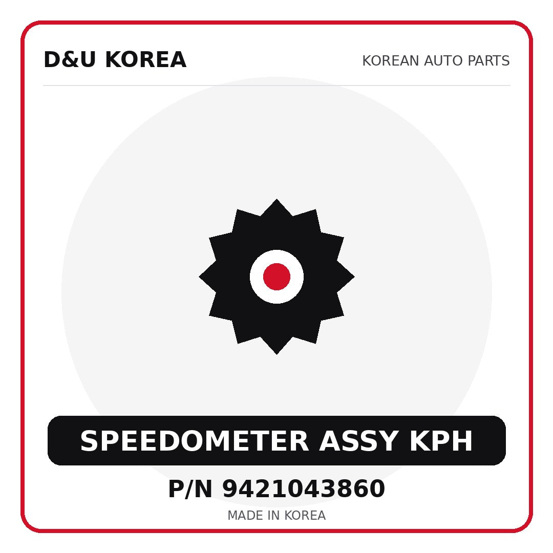 Genuine Mobis SPEEDOMETER ASSY KPH 9421043860 for Korean vehicles | D&U Korea