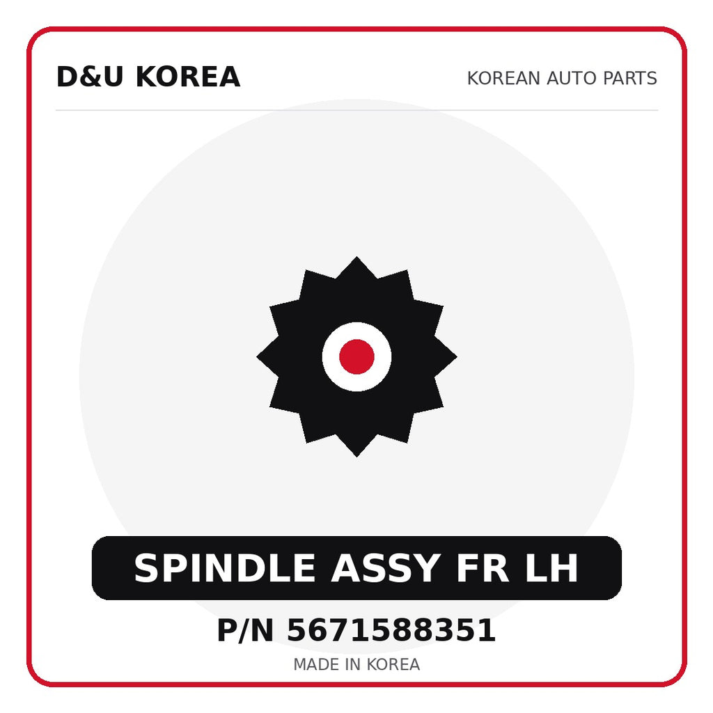 Genuine Mobis SPINDLE ASSY FR LH 5671588351 - Korean auto parts from D&U Korea