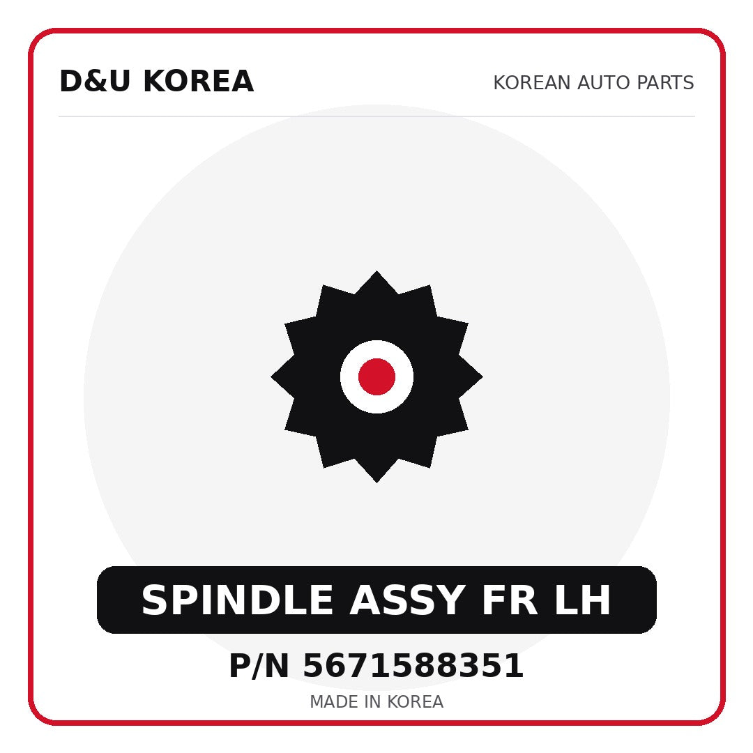 Genuine Mobis SPINDLE ASSY FR LH 5671588351 - Korean auto parts from D&U Korea