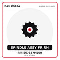 Genuine Mobis SPINDLE ASSY FR RH 567357M200 - Korean auto parts from D&U Korea