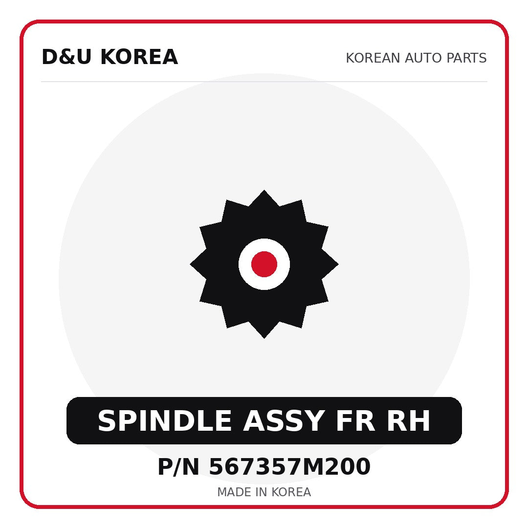 Genuine Mobis SPINDLE ASSY FR RH 567357M200 - Korean auto parts from D&U Korea