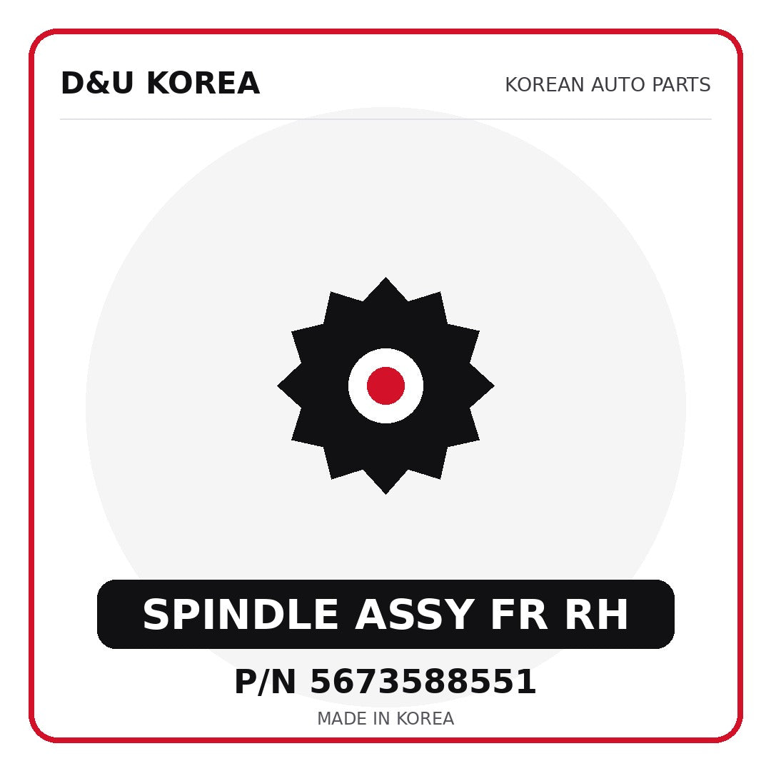 Genuine Mobis SPINDLE ASSY FR RH 5673588551 - Korean auto parts from D&U Korea