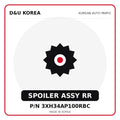 Genuine Mobis SPOILER ASSY RR 3XH34AP100RBC - Korean auto parts from D&U Korea