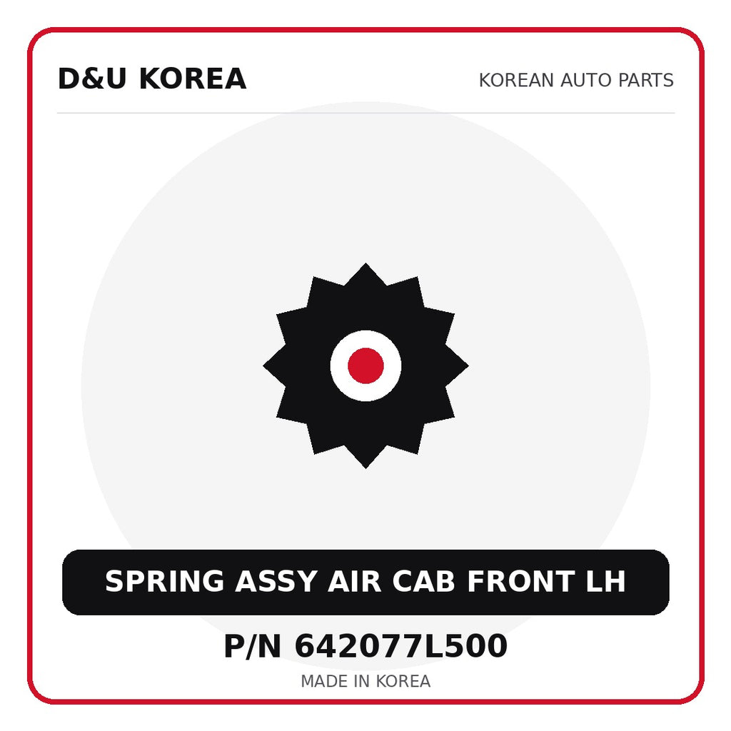 Genuine Mobis SPRING ASSY AIR CAB FRONT LH 642077L500 - Korean auto parts from D&U Korea