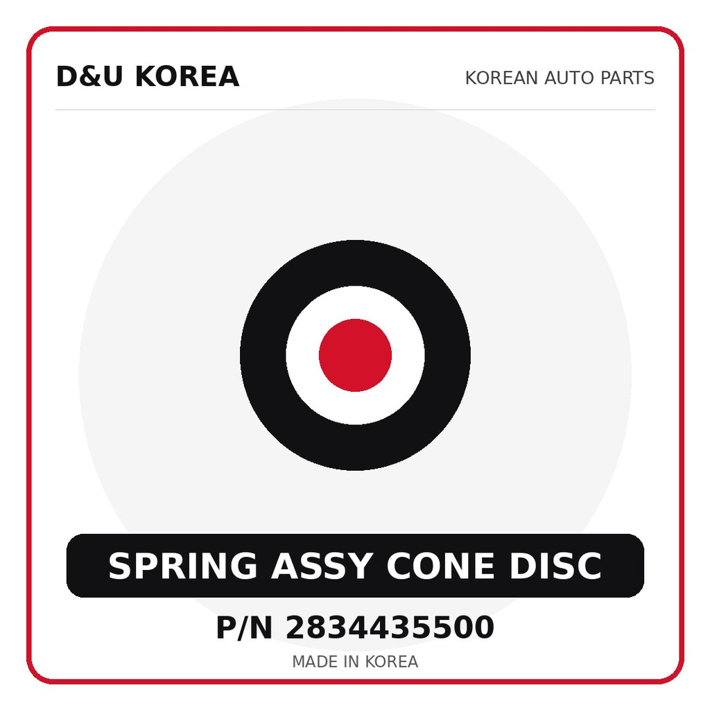 Genuine Mobis SPRING ASSY CONE DISC 2834435500 - Korean auto parts from D&U Korea