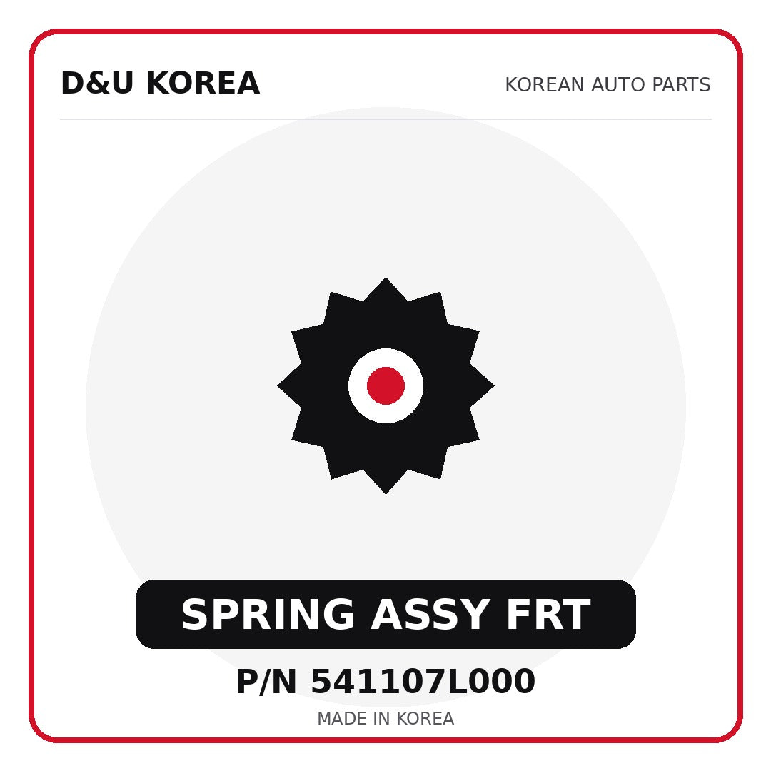 Genuine Mobis SPRING ASSY FRT 541107L000 - Korean auto parts from D&U Korea