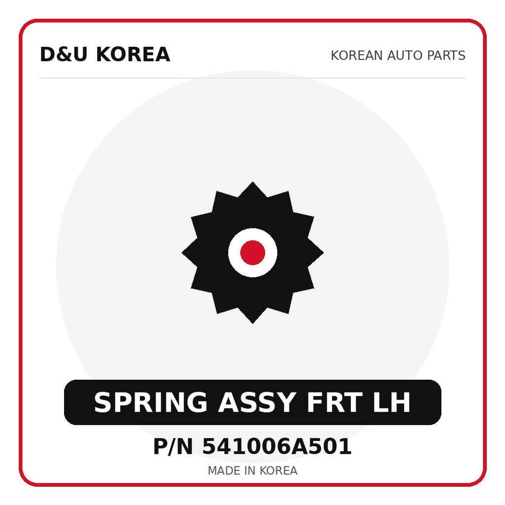 Genuine Mobis SPRING ASSY FRT LH 541006A501 - Korean auto parts from D&U Korea