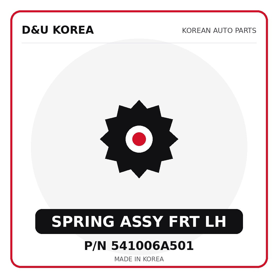 Genuine Mobis SPRING ASSY FRT LH 541006A501 - Korean auto parts from D&U Korea