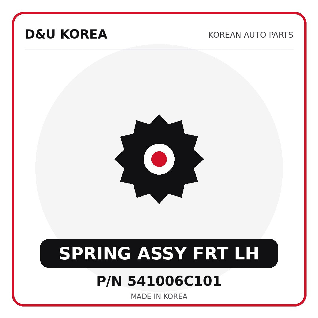 Genuine Mobis SPRING ASSY FRT LH 541006C101 - Korean auto parts from D&U Korea