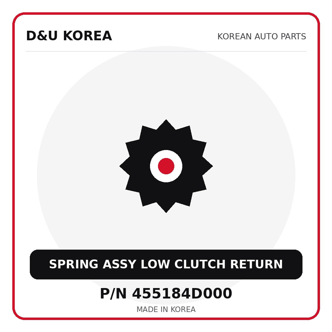 Genuine Mobis SPRING ASSY LOW CLUTCH RETURN 455184D000 for Korean vehicles | D&U Korea