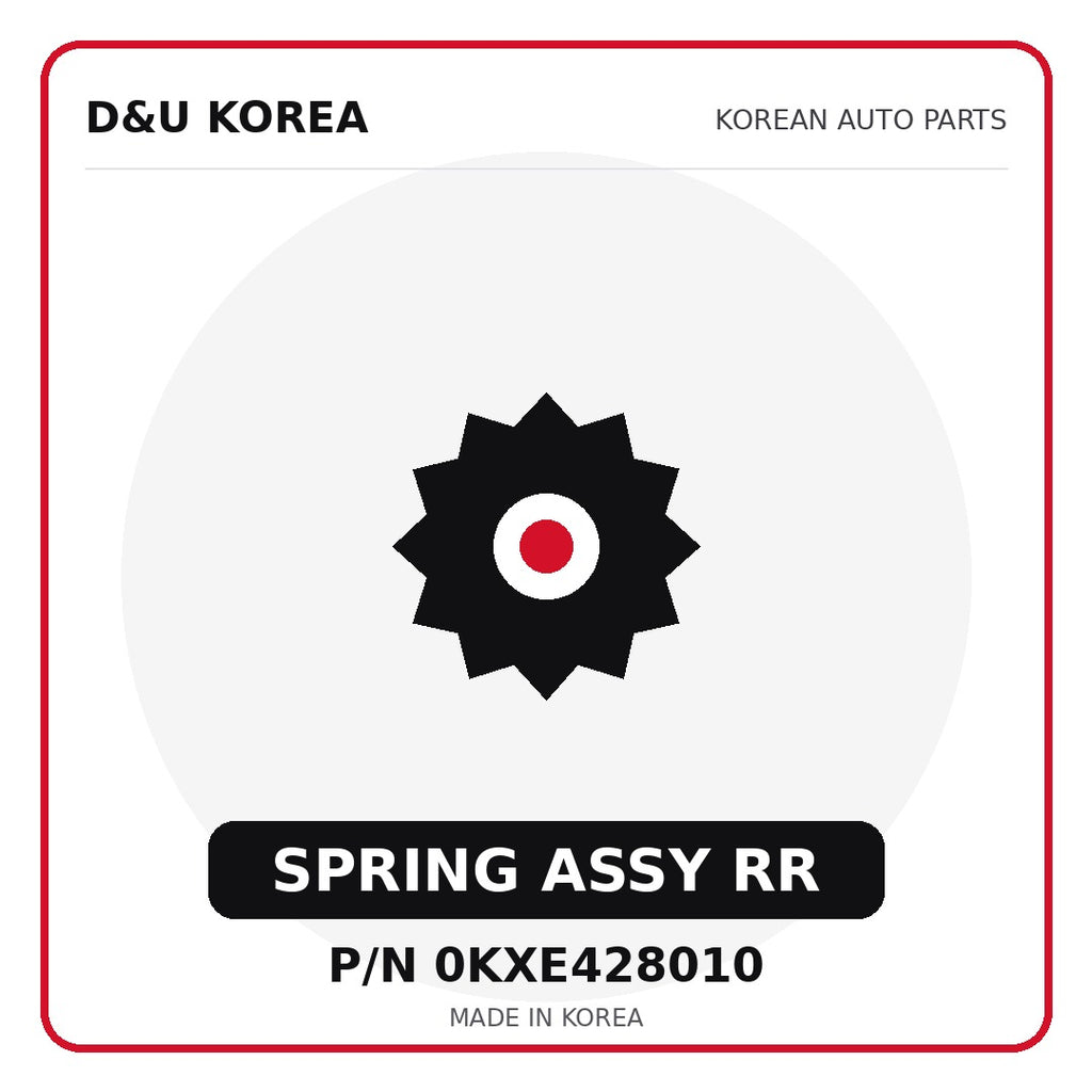 Genuine Mobis SPRING ASSY RR 0KXE428010 - Korean auto parts from D&U Korea