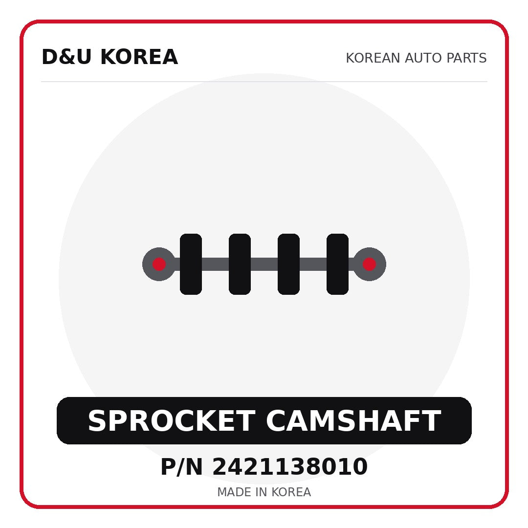 Genuine Mobis SPROCKET CAMSHAFT 2421138010 - Korean auto parts from D&U Korea