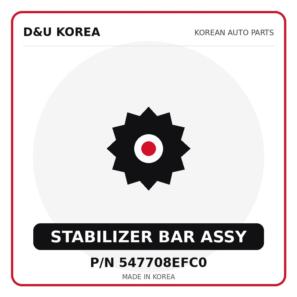 Genuine Mobis STABILIZER BAR ASSY 547708EFC0 - Korean auto parts from D&U Korea