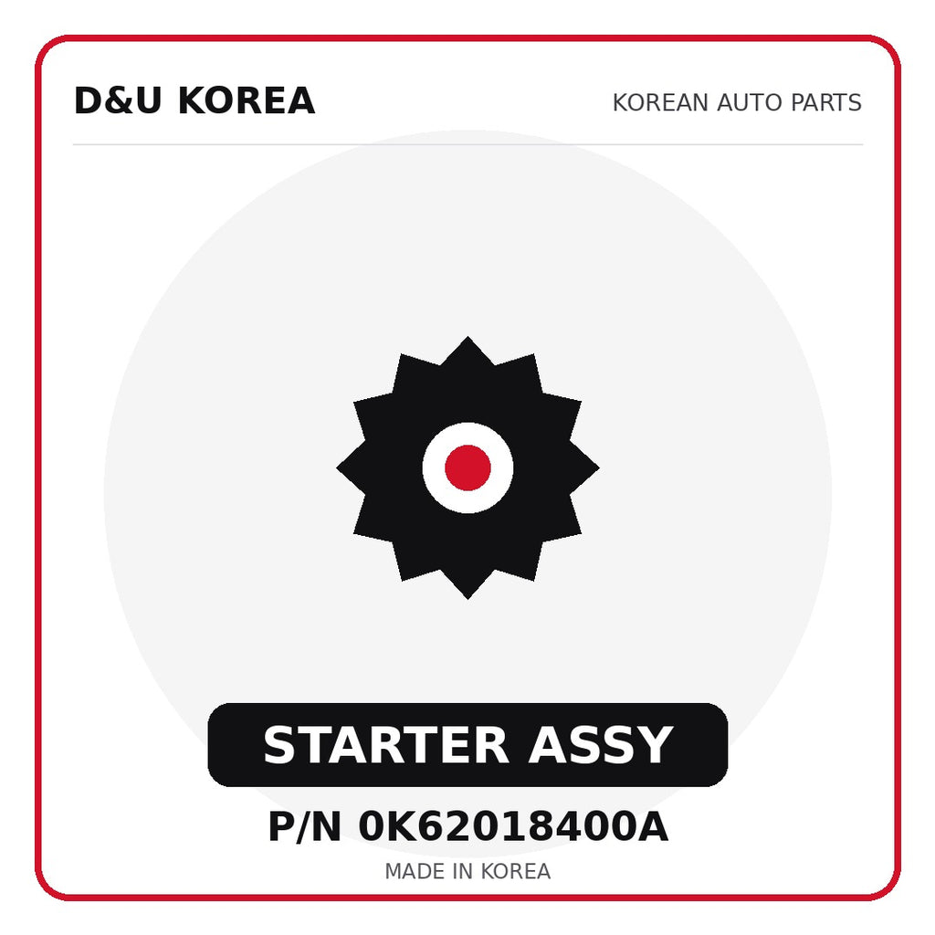 Genuine Mobis STARTER ASSY 0K62018400A - Korean auto parts from D&U Korea