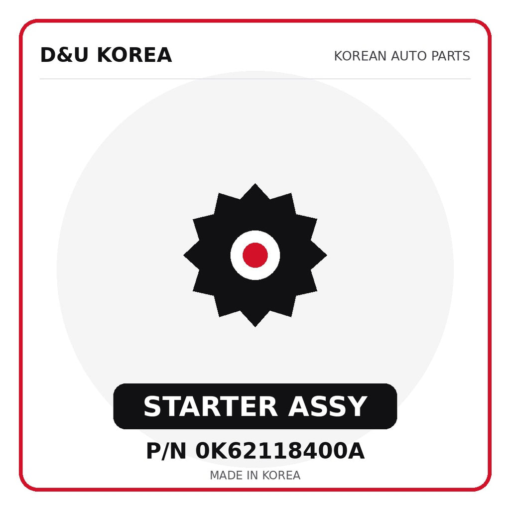 Genuine Mobis STARTER ASSY 0K62118400A - Korean auto parts from D&U Korea