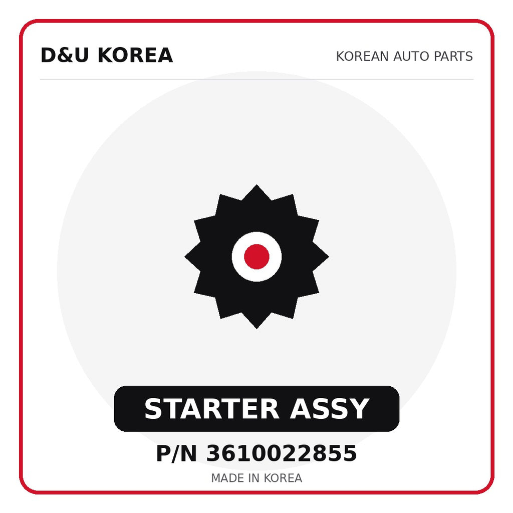Genuine Mobis STARTER ASSY 3610022855 - Korean auto parts from D&U Korea