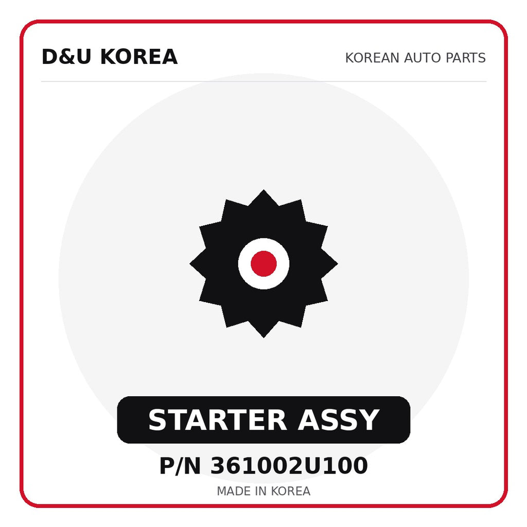 Genuine Mobis STARTER ASSY 361002U100 - Korean auto parts from D&U Korea