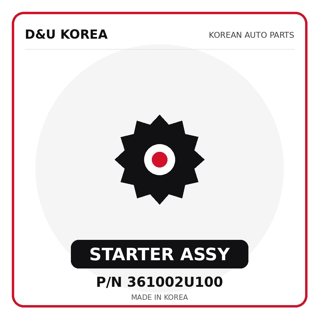 Genuine Mobis STARTER ASSY 361002U100 - Korean auto parts from D&U Korea