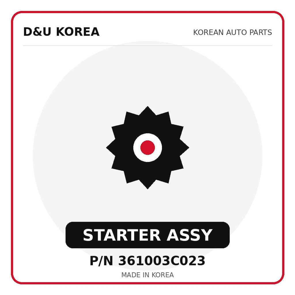 Genuine Mobis STARTER ASSY 361003C023 for Korean vehicles | D&U Korea