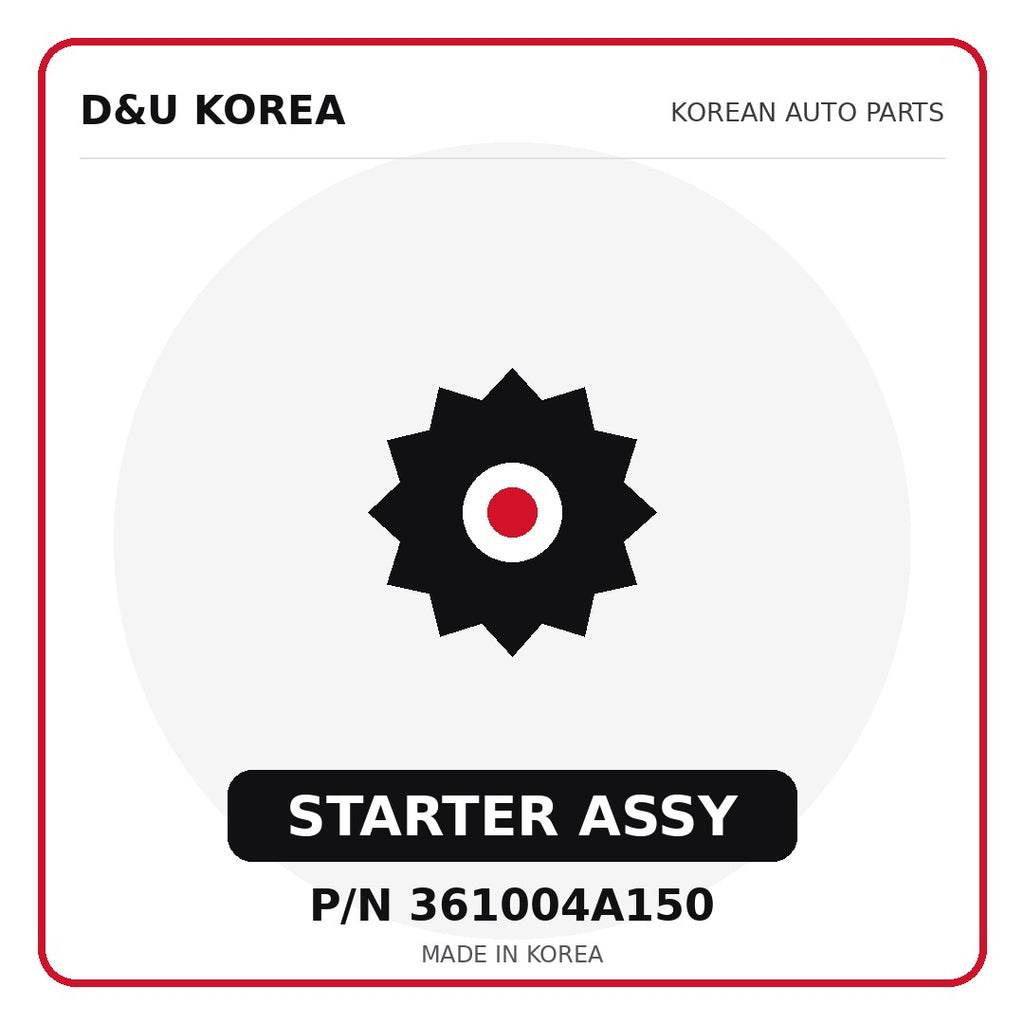 Genuine Mobis STARTER ASSY 361004A150 - Korean auto parts from D&U Korea