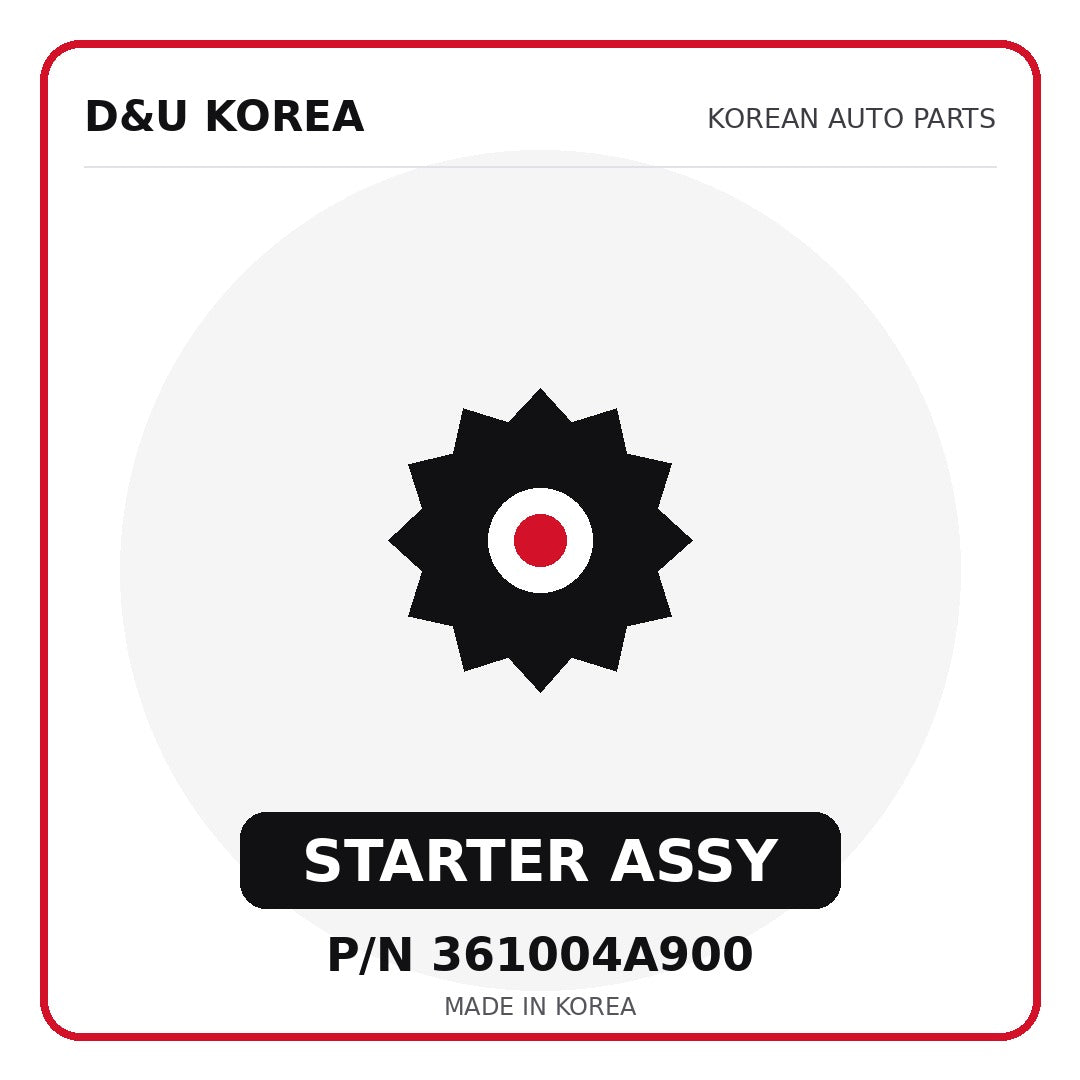 Genuine Mobis STARTER ASSY 361004A900 - Korean auto parts from D&U Korea