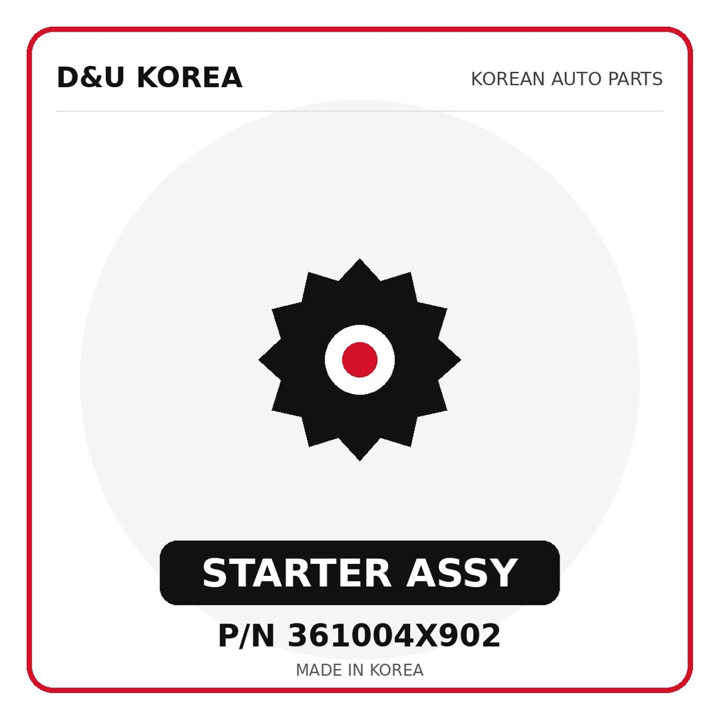 Genuine Mobis STARTER ASSY 361004X902 for Korean vehicles | D&U Korea